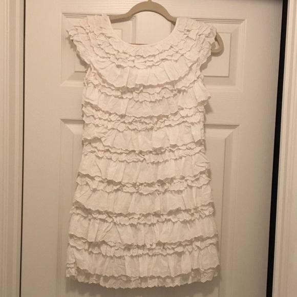 French Connection Cotton Ivory Ruffle Dress - Picture 3 of 6